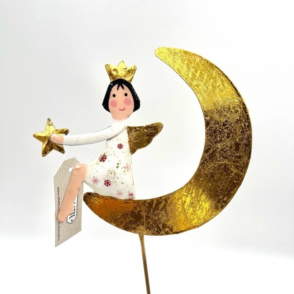 1 Home Decor NEW Golden Half moon Fairy decor, girly rooms or for plants - Picture 6 of 15
